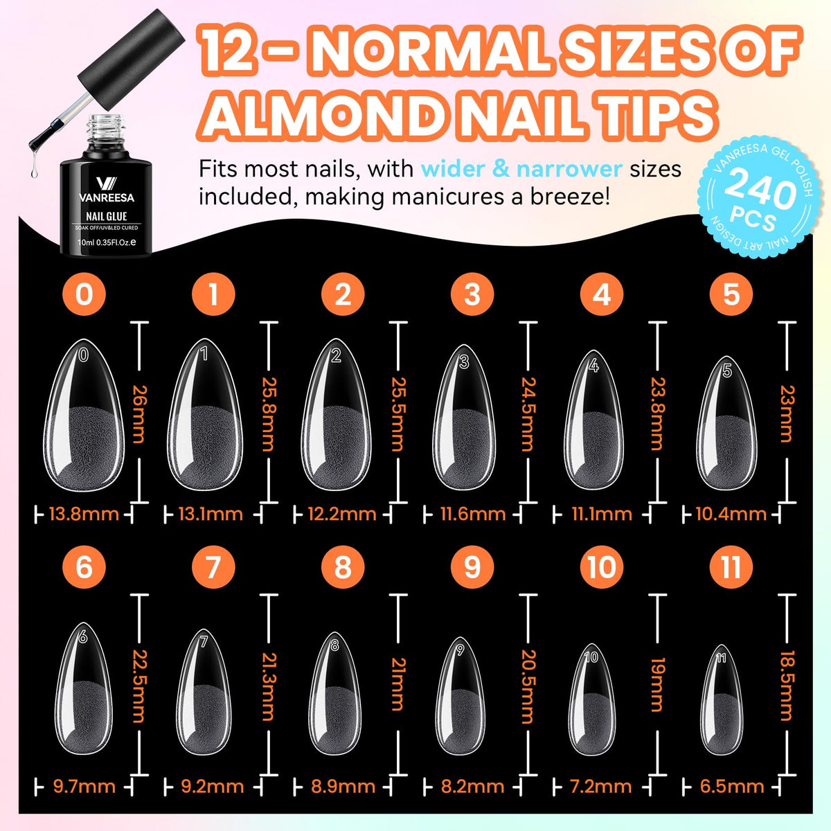 VANREESA 60 gel polish bottles displayed offering diverse color choice