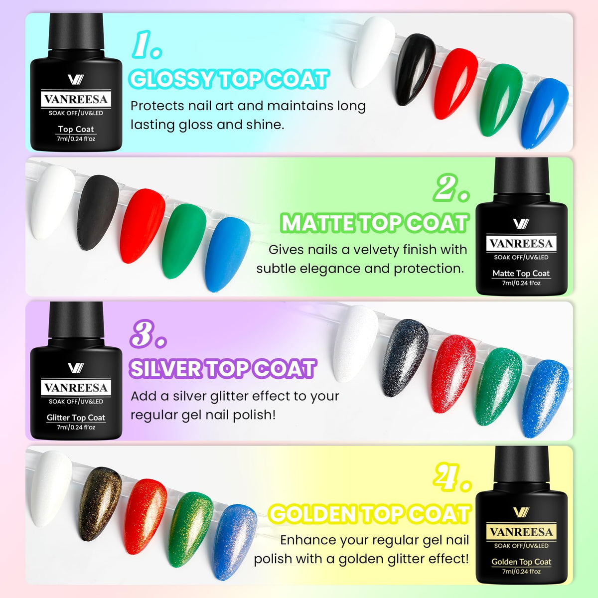 VANREESA cured nail application stage demonstrating durable salon-style finish