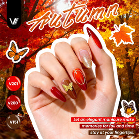 VANREESA base coat and four effect top coats close-up for finish options