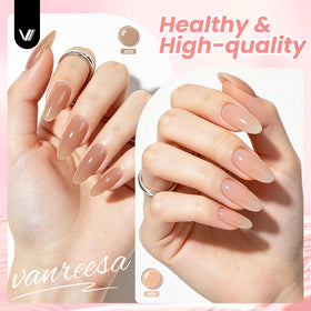VANREESA jelly gel texture close-up highlighting sheer glossy finish