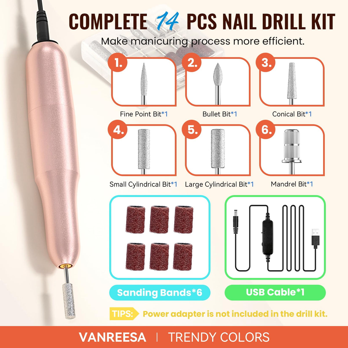 VANREESA display of 45 gel polish bottles for easy color selection