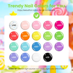 VANREESA color row swatches displaying 19 trendy shades for inspiration