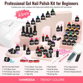 VANREESA color swatch boards showing finished shades for easy selection
