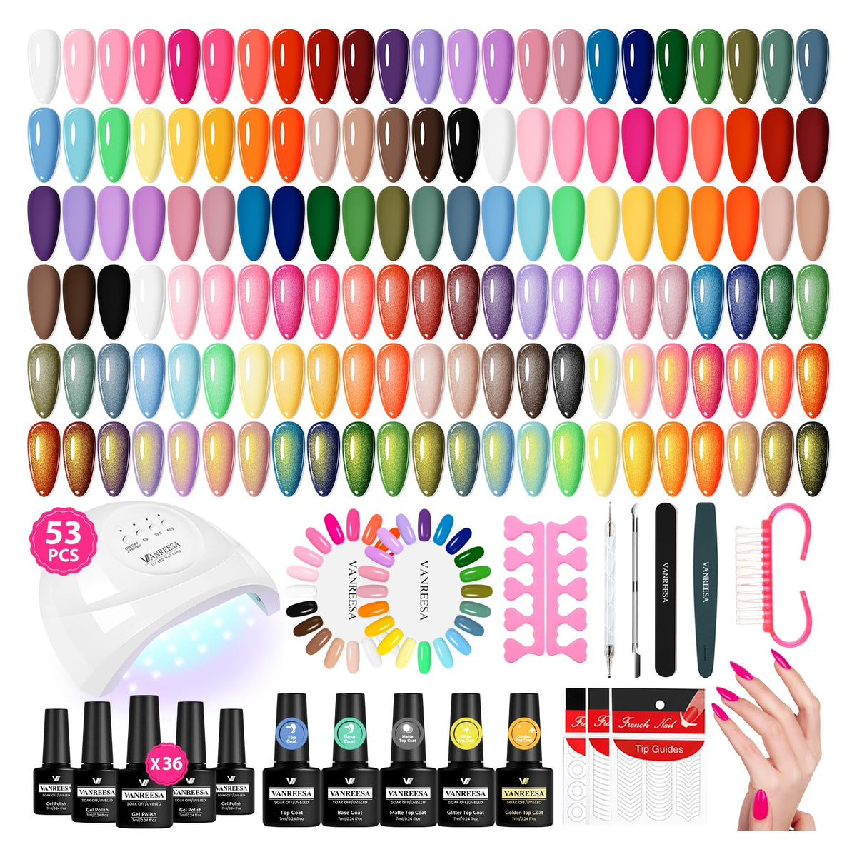 VANREESA front packaging showing complete 53-piece kit and benefits