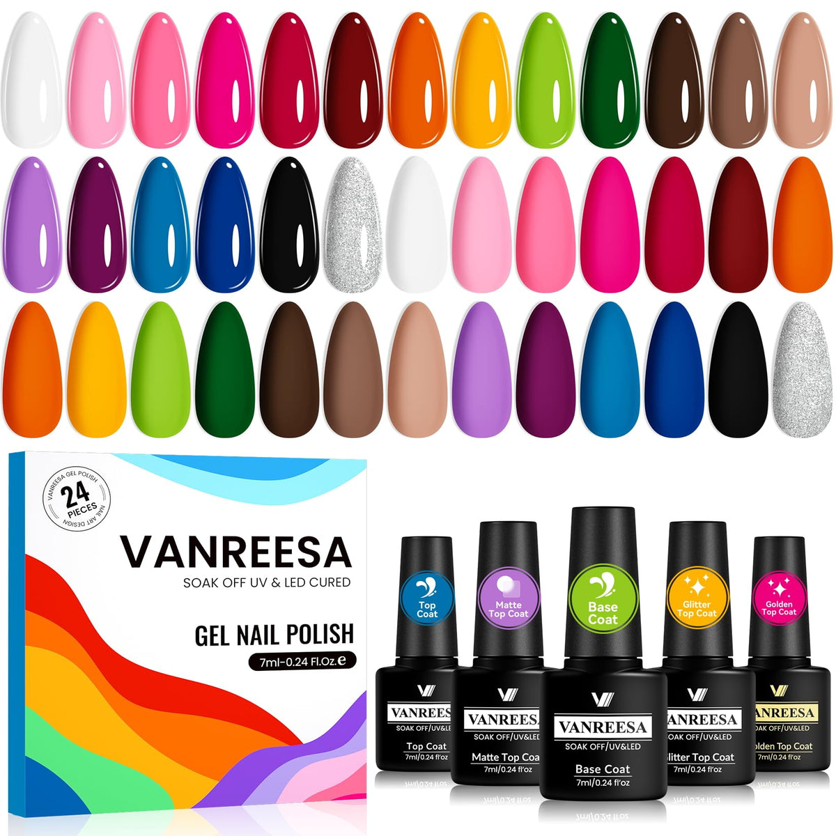 VANREESA front packaging showing full 24-piece kit and contents benefit variety