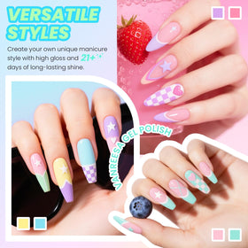 VANREESA glossy topcoat application on nail for bright, long-lasting shine