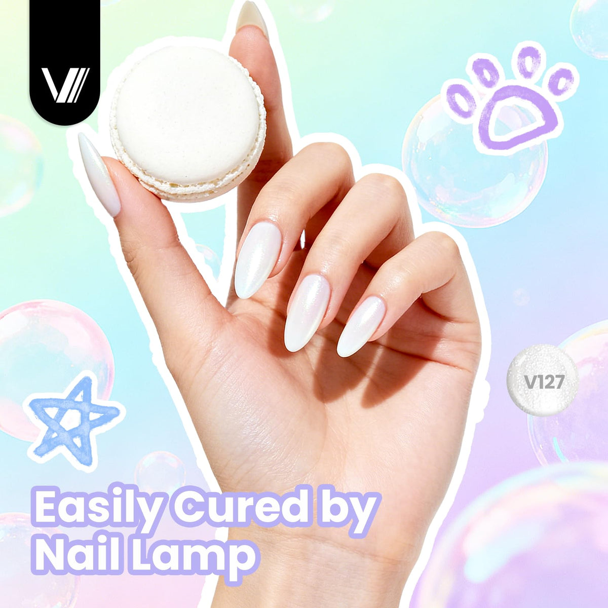 VANREESA glossy topcoat finish on nails for high shine and long-lasting benefit
