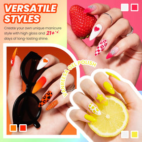 VANREESA glossy versus matte swatches showing finish options and styling flexibility