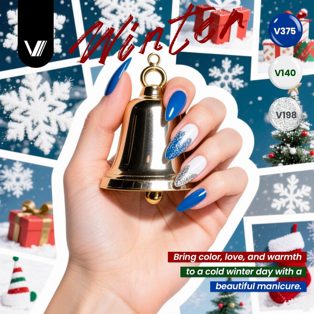 VANREESA golden top coat metallic sheen adding luxe highlights to nails