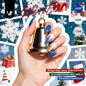 VANREESA golden top coat metallic sheen adding luxe highlights to nails