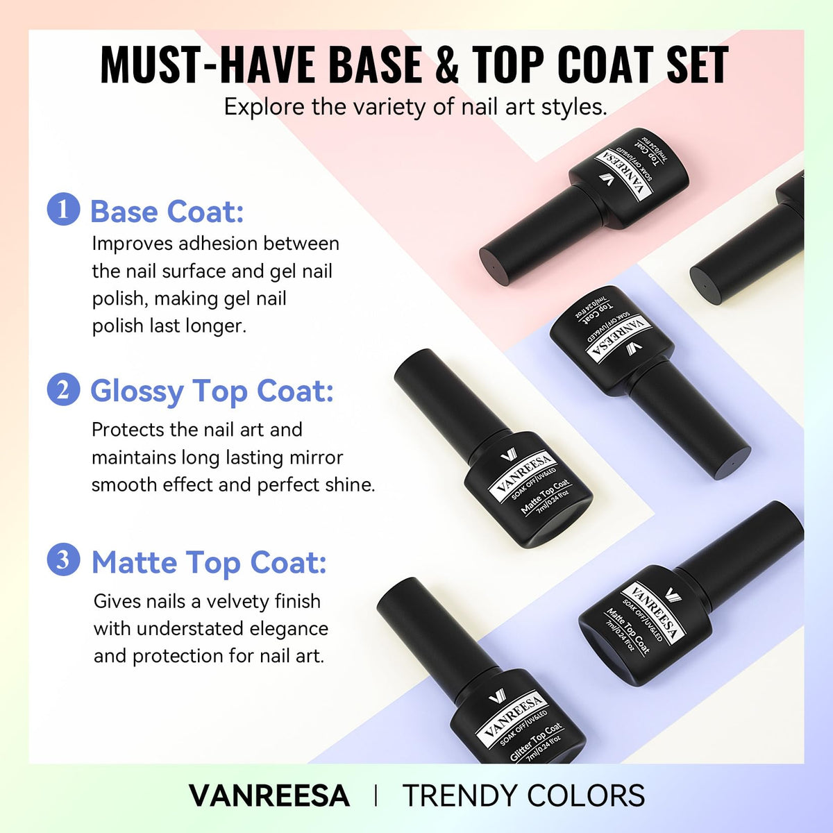 VANREESA gel polish applied during at-home manicure demonstrating beautiful results