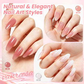 VANREESA jelly gel texture close-up, shows sheer layered finish
