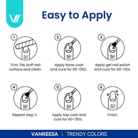 VANREESA finished party manicure lifestyle shot showcasing vibrant colors