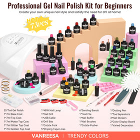 VANREESA lifestyle tabletop manicure setup illustrating easy home use