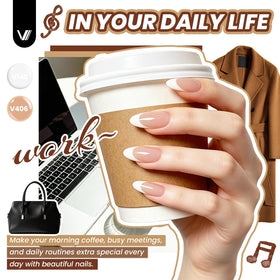 VANREESA nail art application on nails, demonstrates easy at-home use