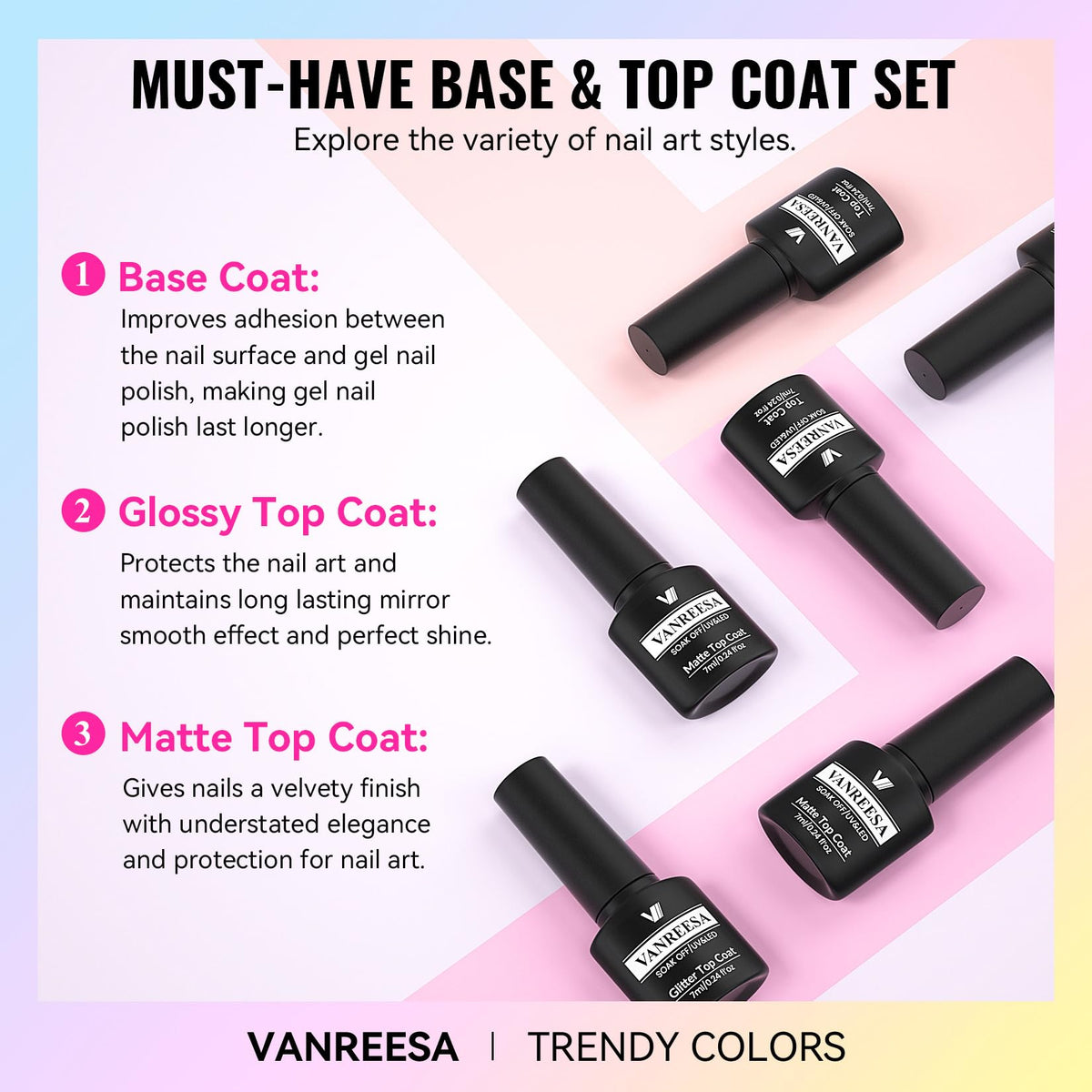 VANREESA nails in use outdoors showing pastel manicure durability and style