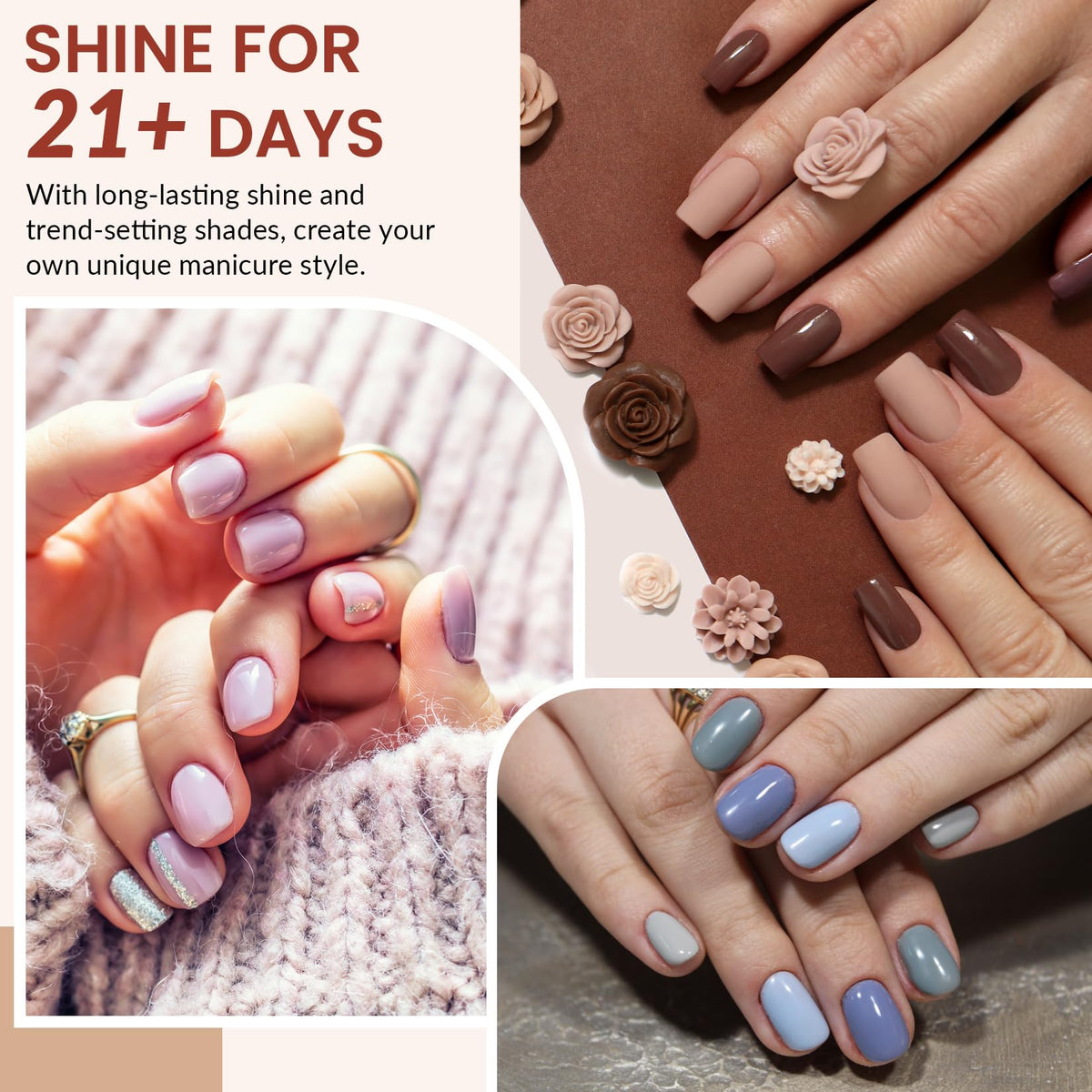 VANREESA polish texture drops highlighting smooth, high-pigment finish