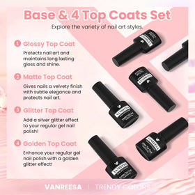 VANREESA bottle next to ruler to show polish size and scale benefit