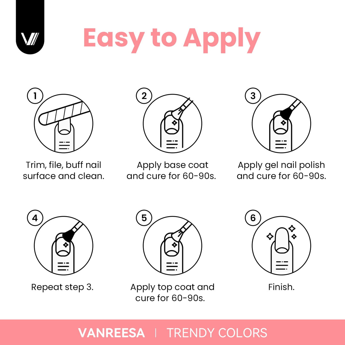 VANREESA size scale with ruler showing bottle dimensions and travel-friendly convenience