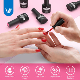 VANREESA brush stroke showing smooth gel texture and easy application