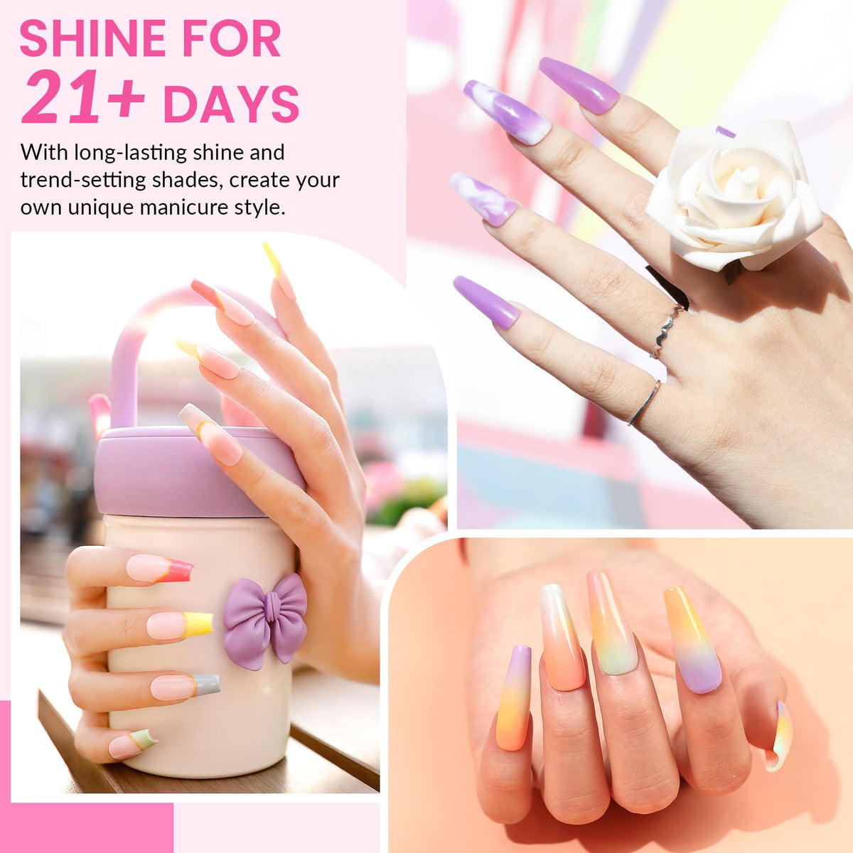 VANREESA manicure tools and nail decorations laid out for DIY creative designs