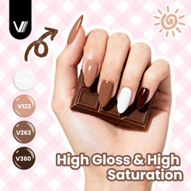VANREESA top coats set displaying different effects for creative finishes