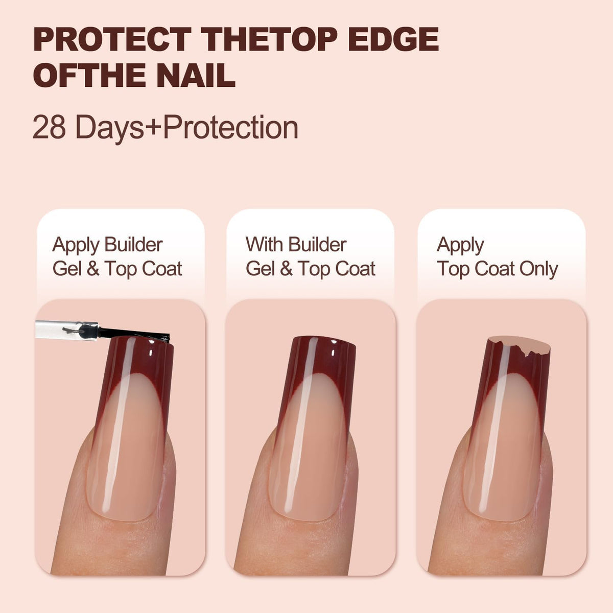 Vansiho tip beside natural nail illustrating natural fit and flexibility