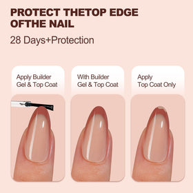 Vansiho finished almond French nails on hands showcasing natural look and wearability