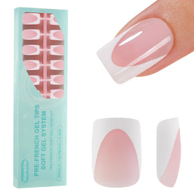 Vansiho front packaging showing 150pcs French gel tips and quick application benefit