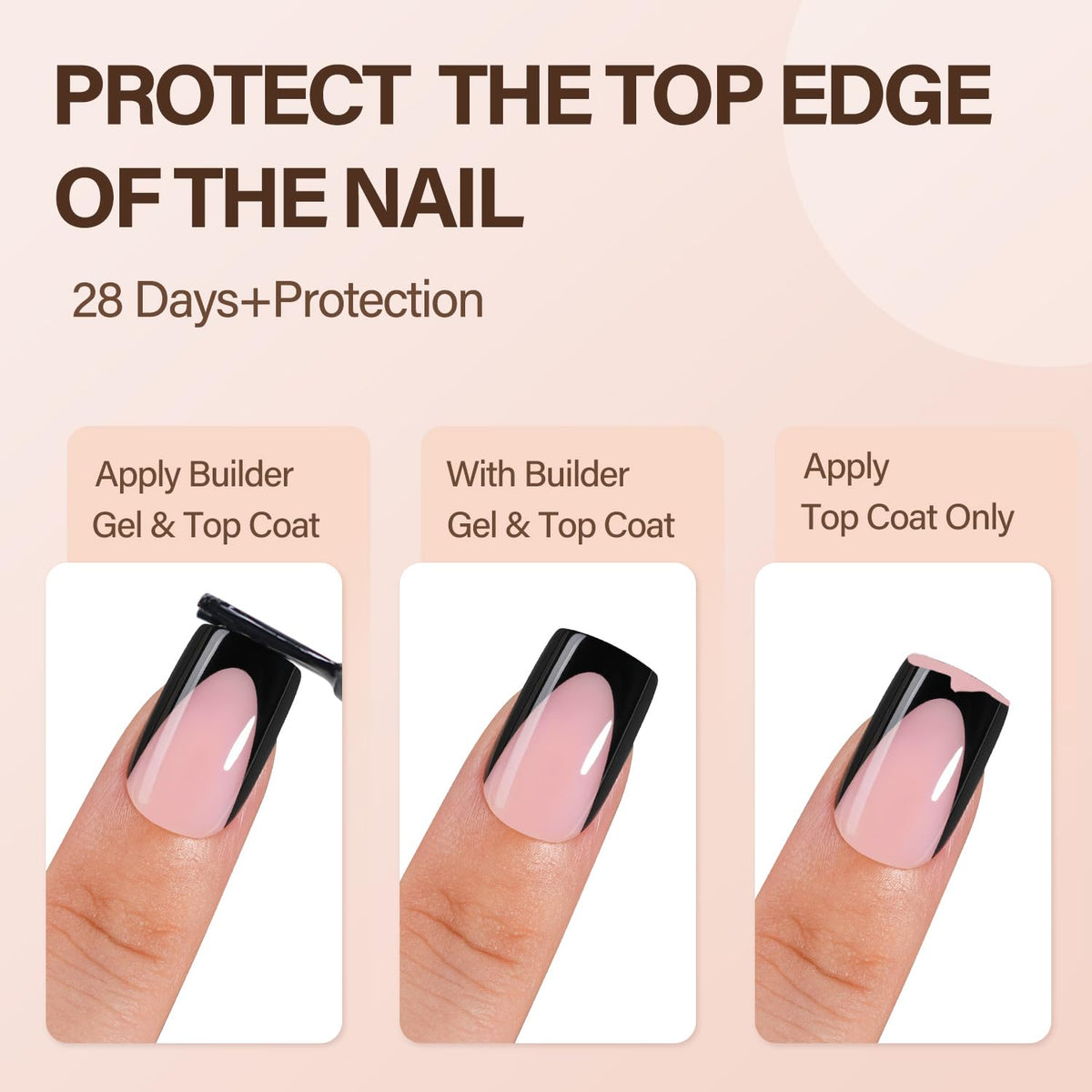 Vansiho press-on nail being applied with glue for quick at-home wear