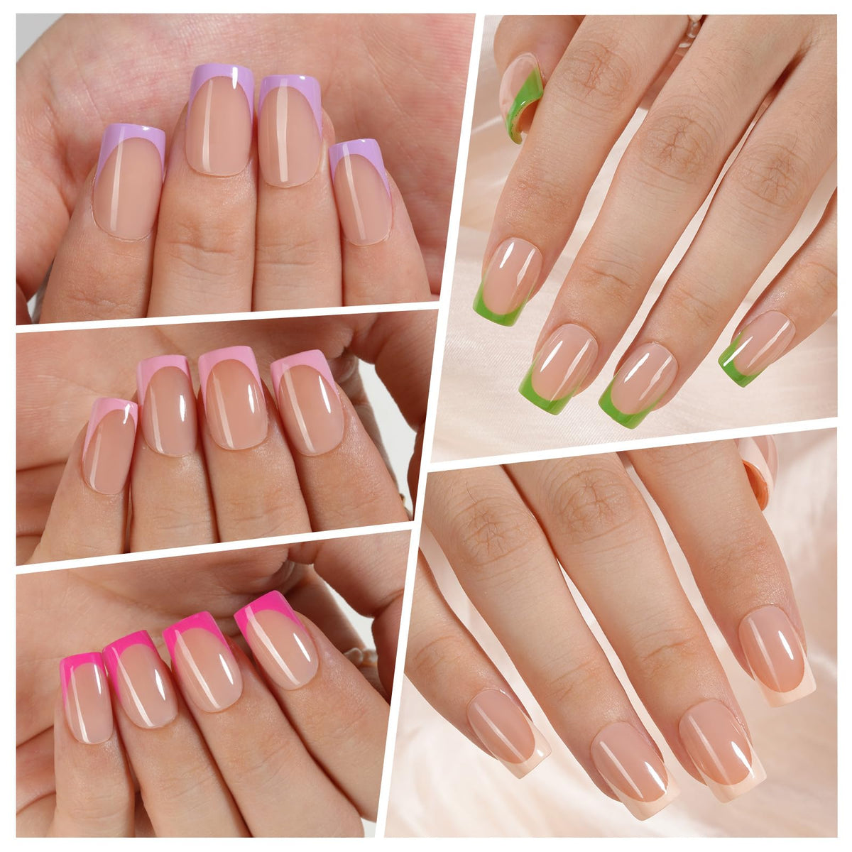 Vansiho being pressed onto a natural nail during application, saves salon time