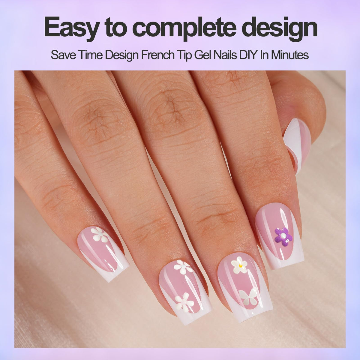 Vansiho nails on hand showing short square shape and natural appearance