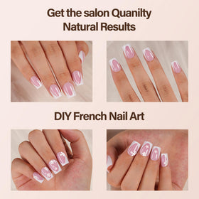 Vansiho press-on nails on a model hand demonstrating easy at-home application