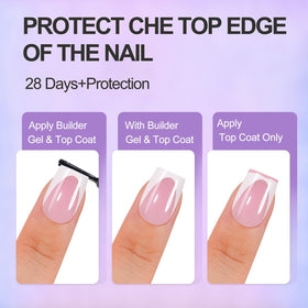 Vansiho top coat bottle and brush delivering glossy protective finish