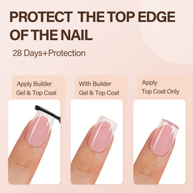 Vansiho finished nails glossy topcoat detail showing durable, salon-like shine
