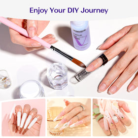 VANSISOS finished nails lifestyle photo showing natural salon-quality result