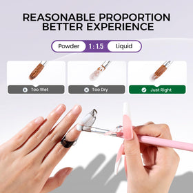 VANSISOS nail forms stacked to demonstrate consistent shaping benefit