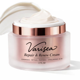 Varisea front jar face and neck moisturizer showcasing clean packaging and benefits