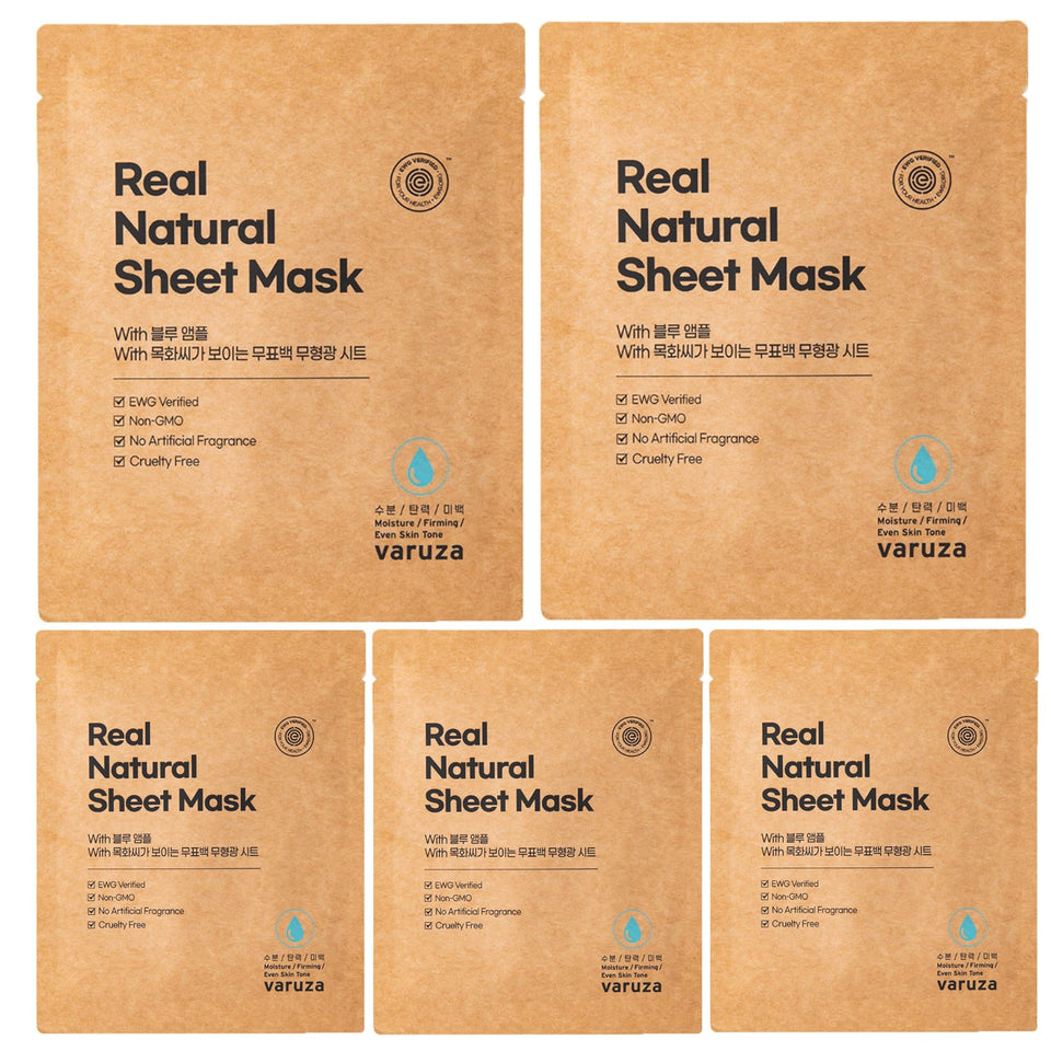 varuza front packaging showing blue ampoule and clean ingredients benefits