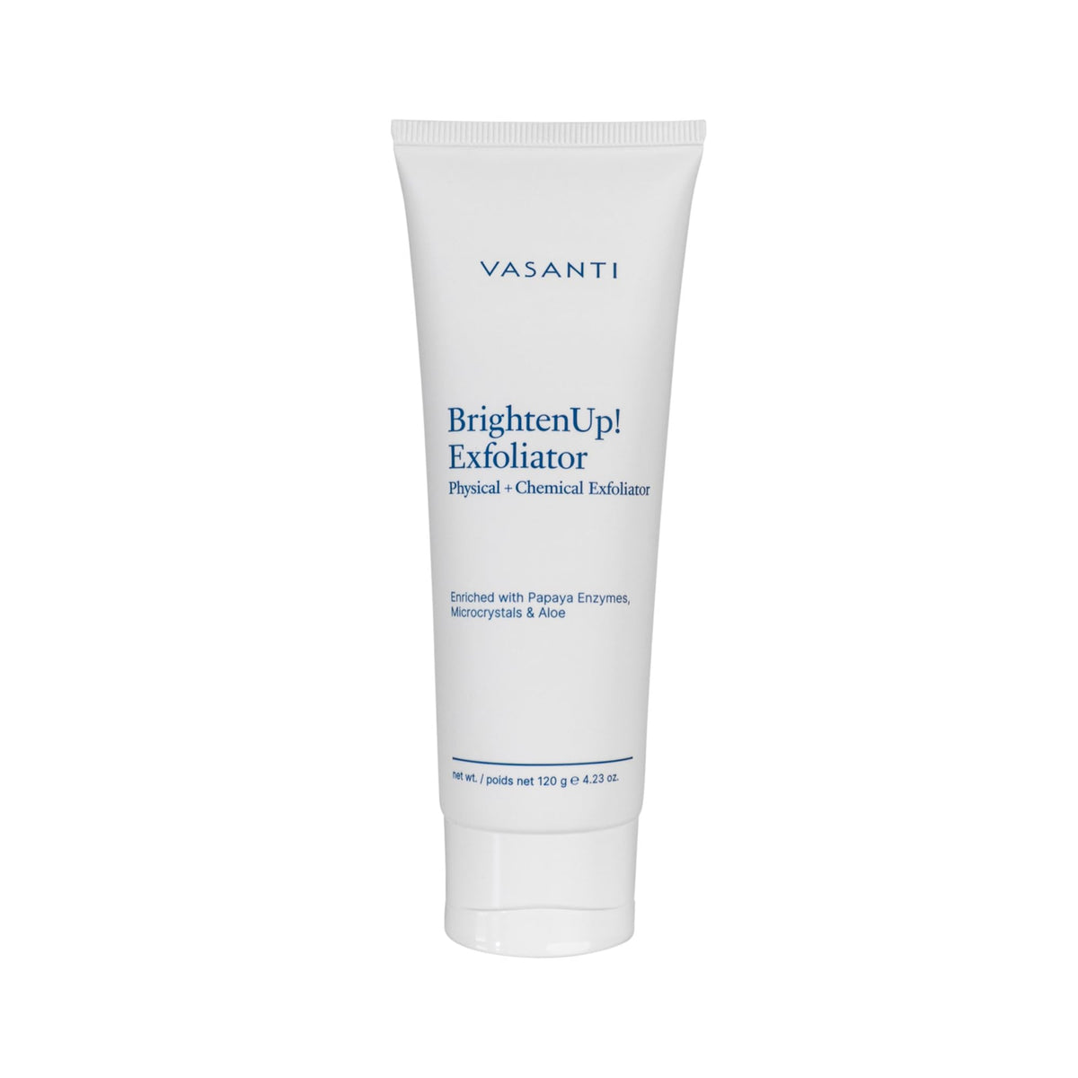 VASANTI BrightenUp! front jar showing label and 120g size for quick identification and trust