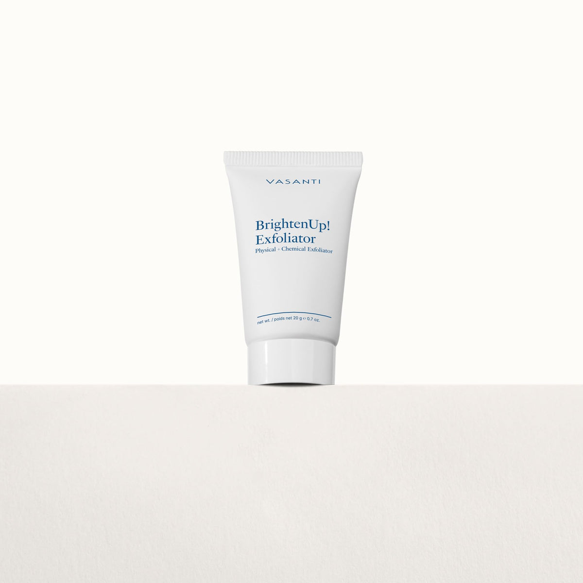 VASANTI with papaya and aloe ingredients highlighting natural actives for gentle exfoliation