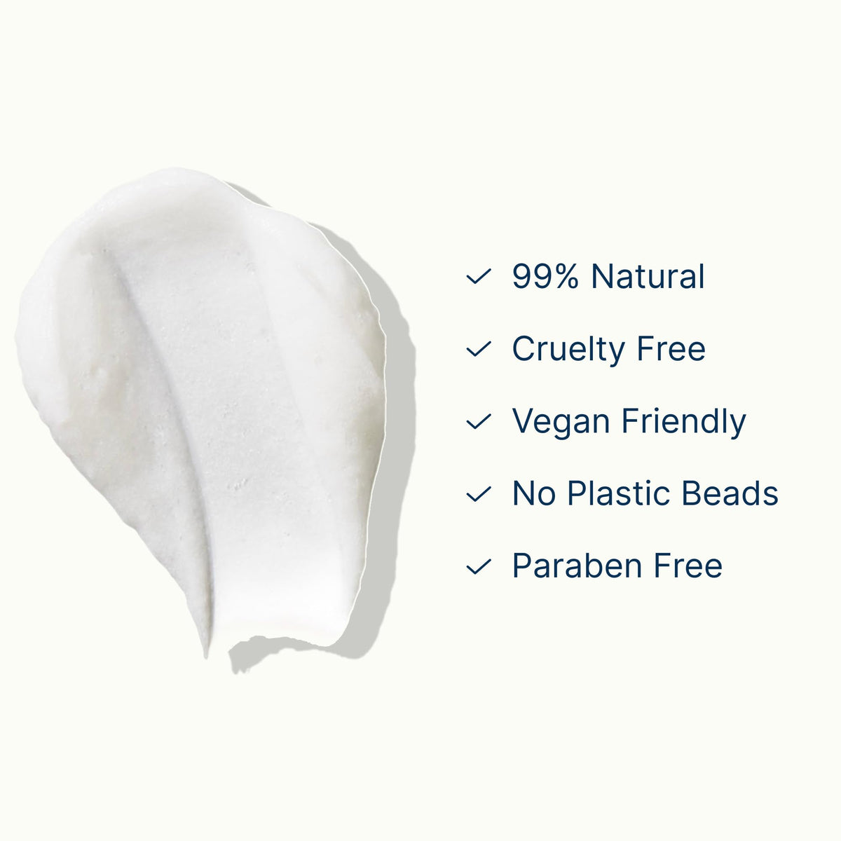 hand scooping VASANTI BrightenUp! displaying easy application and immediate smoothing effect