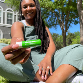 Vaseline Aloe Fresh pack on bathroom counter illustrating everyday accessibility