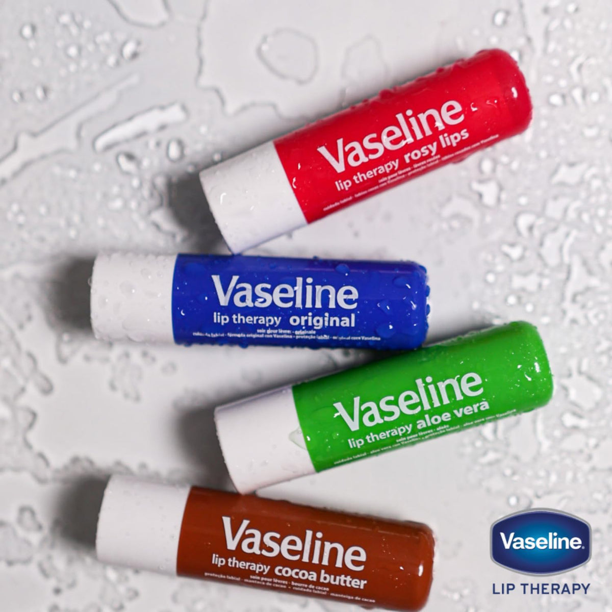 Vaseline Aloe Fresh sticks in a travel pouch showing convenience on-the-go