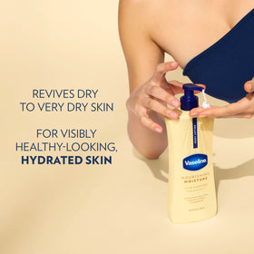 Vaseline applied on forearm demonstrating quick hydration and softening