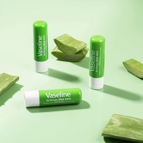 Vaseline application on lips demonstrating immediate soothing benefit