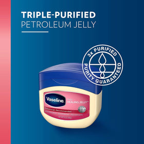 Vaseline open jar texture demonstrating smooth, pure jelly benefit
