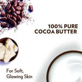 Applying Vaseline cocoa glow cream to arm for soft, moisturized skin