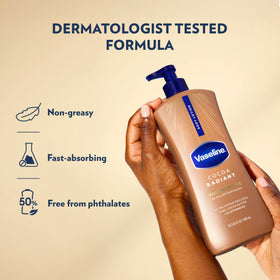Vaseline applied on arm demonstrating smoother, softer skin after use