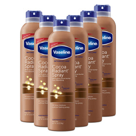 Vaseline front packaging showing cocoa radiant spray and benefits